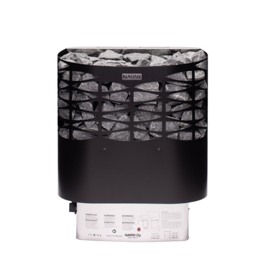 Poêle électrique 4,5kW en acier noir – avec interrupteurs - NS - Narvi