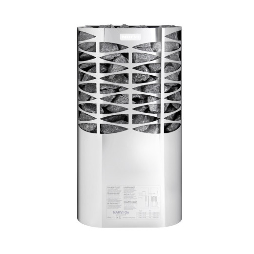 Poêle électrique 3kW en acier inox – avec commande - NS Mini - Narvi