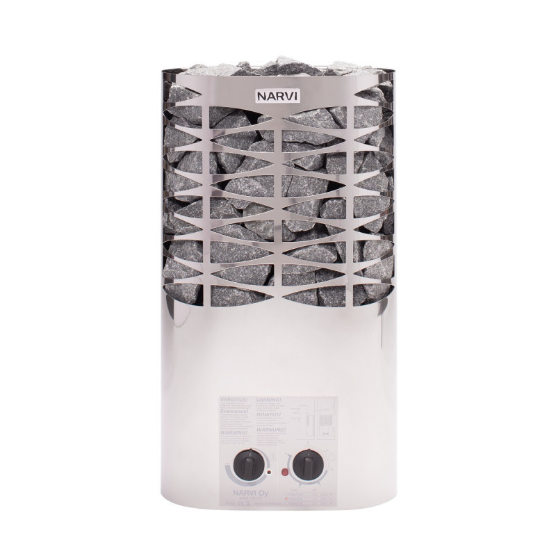 Poêle électrique 3,6kW en acier inox – avec interrupteurs - NS Mini - Narvi