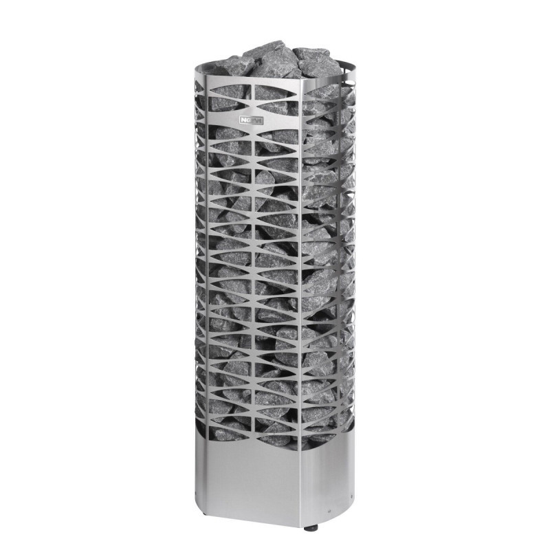 Poêle électrique 9kW en acier inox - commande à distance - SAANA - Narvi