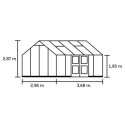 Serre de jardin 10,9m² Jubii 60 en aluminium noir et verre trempé 3mm - Juliana