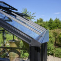 Serre de jardin 10,9m² Jubii 60 en aluminium noir et verre trempé 3mm - Juliana