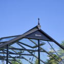 Serre de jardin 10,9m² Jubii 60 en aluminium noir et verre trempé 3mm - Juliana