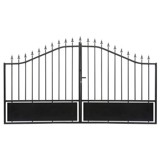 Portail battant semi-ajouré en fer 350x173cm AURORE - X-METAL