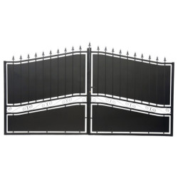 Portail battant plein en fer 300x195cm SELENE - X-METAL