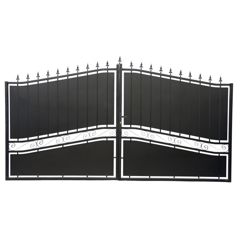 Portail battant plein en fer 350x195cm SELENE - X-METAL