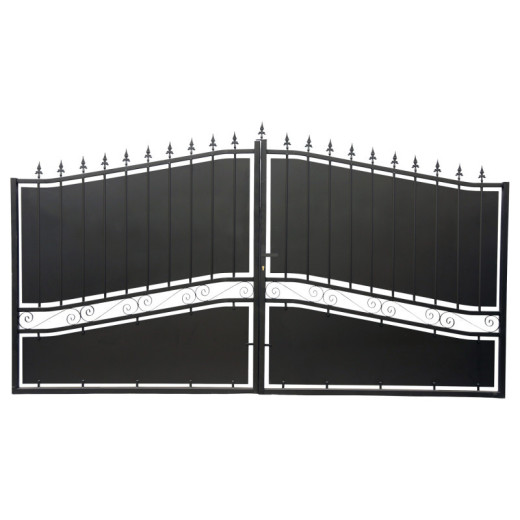 Portail battant plein en fer 350x195cm SELENE - X-METAL