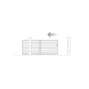 Portail coulissant plein en fer 350x182cm ORIS - X-METAL