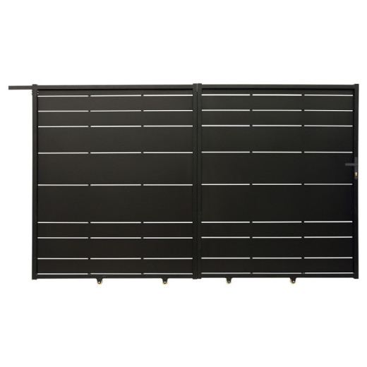Portail coulissant plein en fer 400x182cm ORIS - X-METAL