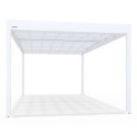 Carport double pente LIBECCIO 16m² en alu blanc et polycarbonate – Trigano