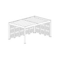 Carport double pente LIBECCIO 16m² en alu anthracite et polycarbonate + 8 panneaux – Trigano