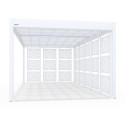 Carport double pente LIBECCIO 16m² en alu blanc et polycarbonate + 8 panneaux – Trigano
