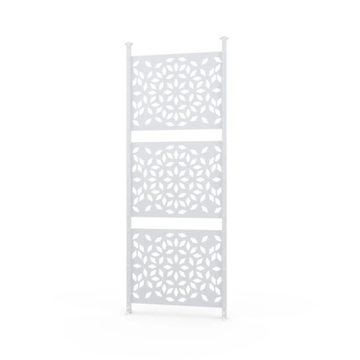 Lot de 3 brises-vues en acier blanc pour carport LIBECCIO – Trigano