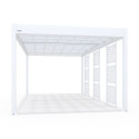 Lot de 3 brises-vues en acier blanc pour carport LIBECCIO – Trigano
