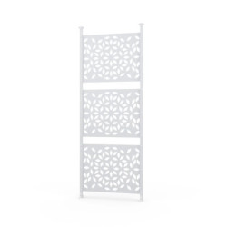Lot de 5 brises-vues en acier blanc pour carport LIBECCIO – Trigano
