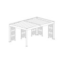 Lot de 5 brises-vues en acier anthracite pour carport LIBECCIO – Trigano