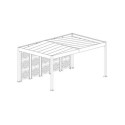 Lot de 5 brises-vues en acier anthracite pour carport LIBECCIO – Trigano