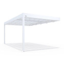 Carport adossé LIBECCIO 16m² en alu blanc et polycarbonate – Trigano	