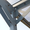 Carport adossé 15m² en aluminium anthracite et polycarbonate MISTRAL - TRIGANO