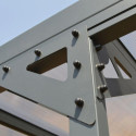 Carport adossé 15m² en aluminium anthracite et polycarbonate MISTRAL - TRIGANO