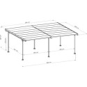 Carport double 30m² en aluminium anthracite et polycarbonate MISTRAL - TRIGANO