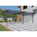Carport double 30m² en aluminium anthracite et polycarbonate MISTRAL - TRIGANO