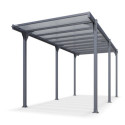 Carport camping-car en aluminium anthracite et polycarbonate Hegoa 20 - TRIGANO