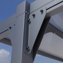 Carport camping-car en aluminium anthracite et polycarbonate Hegoa 25 - TRIGANO