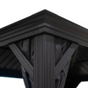 Pergola en alu anthracite et toit en acier Marsala 298x423cm - SOJAG
