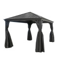 Pergola en alu anthracite et toit en acier Marsala 298x423cm - SOJAG