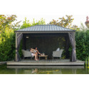 Pergola en alu anthracite et toit en acier Marsala 298x423cm - SOJAG