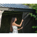 Pergola en alu anthracite et toit en acier Marsala 363x483cm - SOJAG