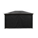 Pergola en alu anthracite et toit en acier Marsala 363x483cm - SOJAG