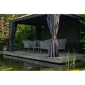 Pergola en alu anthracite et toit en acier Marsala 363x483cm - SOJAG