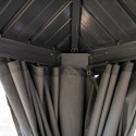 Pergola en alu anthracite et toit en acier Marsala 363x598cm - SOJAG