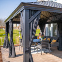 Pergola en alu anthracite et toit en acier Marsala 363x598cm - SOJAG
