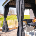 Pergola en alu anthracite et toit en acier Marsala 363x598cm - SOJAG