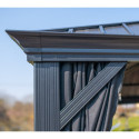 Pergola en alu anthracite et toit en acier Marsala 363x598cm - SOJAG