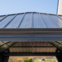 Pergola en alu anthracite et toit en acier Marsala 363x598cm - SOJAG