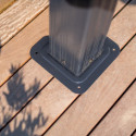 Pergola en alu anthracite et toit en acier Marsala 363x598cm - SOJAG