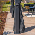 Pergola en alu anthracite et toit en acier Marsala 363x598cm - SOJAG