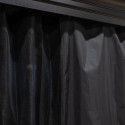 Rideaux en polyester noir pour pergola Marsala 298x423cm - SOJAG
