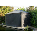 Rideaux en polyester noir pour pergola Marsala - SOJAG