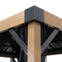 Pergola en alu anthracite et toit en acier Fontana 298x363cm - SOJAG
