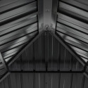 Pergola en alu anthracite et toit en acier Fontana 298x363cm - SOJAG