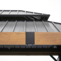 Pergola en alu anthracite et toit en acier Fontana 298x363cm - SOJAG