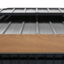 Pergola en alu anthracite et toit en acier Fontana 298x363cm - SOJAG