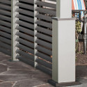 Pergola en alu champagne et toit en acier Nanda 363x363cm - SOJAG