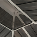Pavillon en alu argent et toit en acier Olan 435x311cm - SOJAG