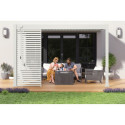 Pergola bioclimatique adossée en alu blanc 3x4m Ombrea VS